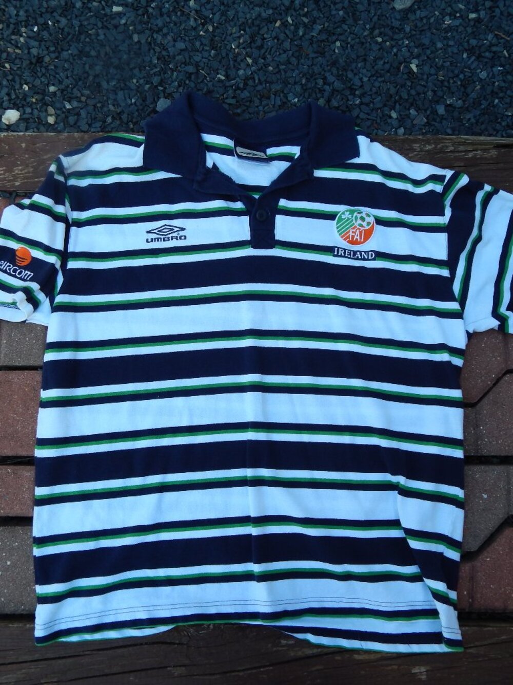 Vintage Umbro IRELAND Polo Mens Shirt Size Large